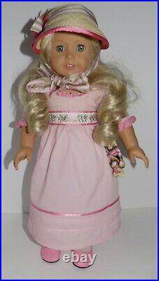 HTF Retired American Girl Caroline Doll in Meet Outfit w Accessories