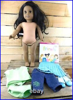 HTF Retired American Girl GOTY Sonali 18 Doll with Meet Outfit Book