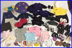 HUGE Lot of 2 American Girl Dolls + Cases Coconut Minis AND 250+ Clothing Items