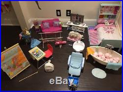 Huge American Girl Lot local pick up Encino doll trundle bouquet bed spa chair