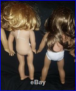 Huge LOT of 10 American Girl Dolls Pleasant Company 18 Needs TLC bitty baby