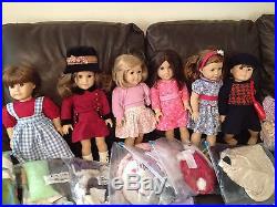 Huge Lot American Girl 6 Dolls Clothing Accessories Molly Emily Chrissa Rebecca