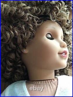 Jessica Custom American Girl Doll OOAK Brown Curly Hair Blue Eyes Courtney 80s