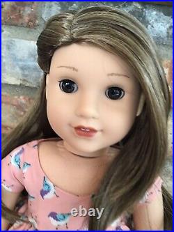 Jill Custom American Girl Doll OOAK Brown Joss Wig Hair Brown Eyes Blaire