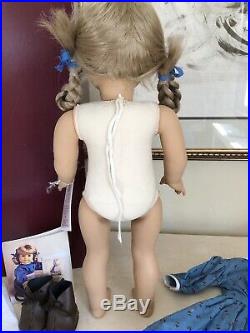 Kirsten White Body American Girl Doll BOX Pleasant Company 1986! DEEP BLUE EYES