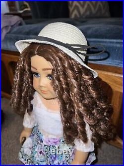Kit Custom OOAK American Girl Doll Brown Curly Hair Blue Eyes