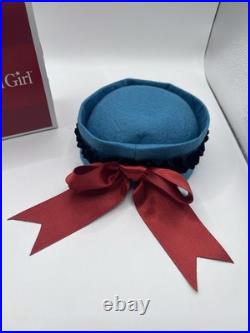 LKnew! American Girl Doll Cecile Meet Dress, Hat, Gloves, Necklace, hanger & Box