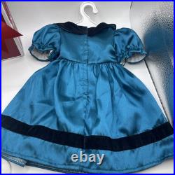 LKnew! American Girl Doll Cecile Meet Dress, Hat, Gloves, Necklace, hanger & Box