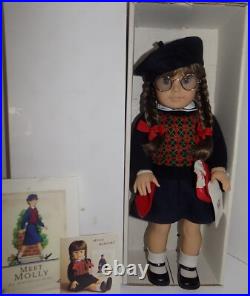 LNIB EARLY Pre Mattel Molly Pleasant Co ORIGINAL Braids American Girl Doll, Box