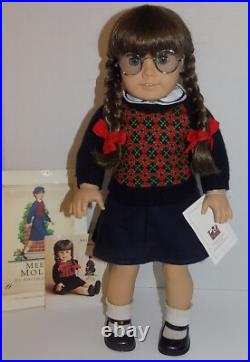 LNIB EARLY Pre Mattel Molly Pleasant Co ORIGINAL Braids American Girl Doll, Box