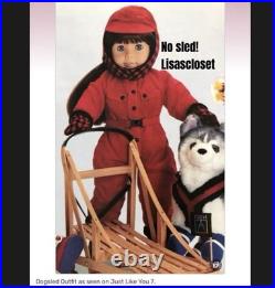 LOT #7 Pleasant Co American Girl Doll Dogsledding Outfit, Accessories, Plush Dog