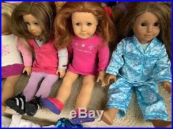LOT OF 10 AMERICAN GIRL DOLLS & Clothes PLEASANT CO. DISCONTINUED & BONUS Dolls