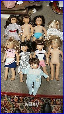 Lot Of 9 Assorted American Girl Dolls