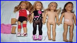 LOT of 4 American Girl Dolls