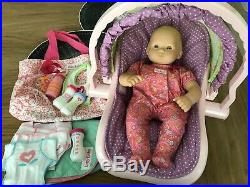 Large Lot Bitty Baby Doll Car Seat Carrier Diaper Bag American Girl Accessories