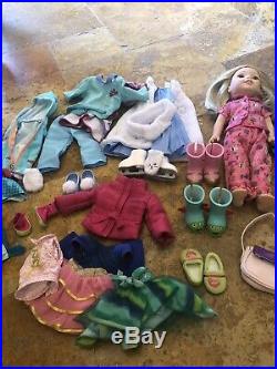 Large Lot Of American Girl Wellie Wishers Accessories And Dolls