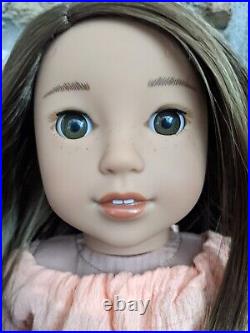 Letina Custom American Girl Doll OOAK Brown Hair Brown Eyes Nanea CYO Freckles