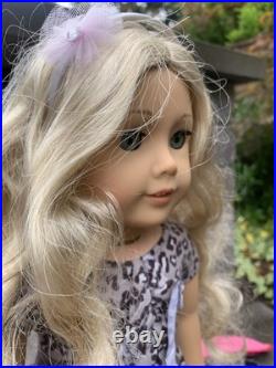 Limited Born American Girl Golden Blonde Curls & Gold Charm