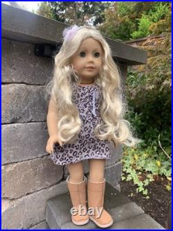 Limited Born American Girl Golden Blonde Curls & Gold Charm