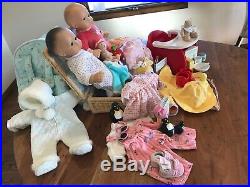 Lot (2) Bitty Baby Dolls! 2 Bears! American Girl Co Accessories, Books Sets