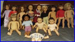 Lot Of 11 American Girl Dolls And 3 Bitty Babies