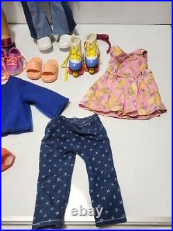 Lot Of 2 American Girl Dolls 18 With Shoes And Clothes Accessories