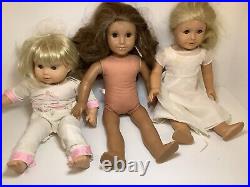 Lot Of 3 American Girl Dolls Preowned