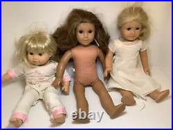 Lot Of 3 American Girl Dolls Preowned