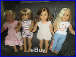 Lot Of 4 American Girl Dolls Blonde Hair Brown Blue Eyes 2012/2013/2014 Must See