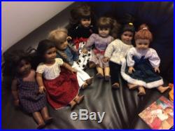 Lot Of 7 Dolls 2 American Girl And 5 Pleasant Company With Accessories