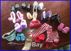 Lot of 18 Doll Clothes Shoes Accessories fits American Girl, Assorted Brands
