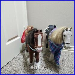 Lot of 2 American Girl Horse Prancing Clydesdale & Saige goty RETIRED Horses