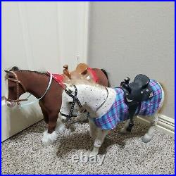 Lot of 2 American Girl Horse Prancing Clydesdale & Saige goty RETIRED Horses