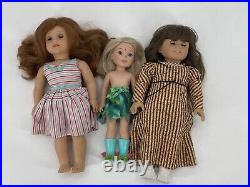 Lot of 3 American (2) Girl Dolls (1) Wellie Wisher