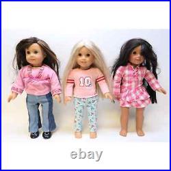 Lot of 3 American Girl 18 Dolls Blonde & Brown Hair