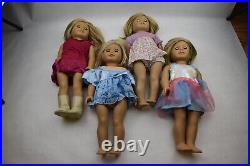 Lot of 4 American Girl Dolls with Clothes Blonde Hair