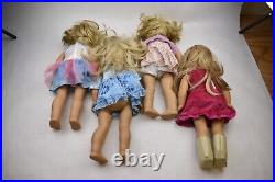 Lot of 4 American Girl Dolls with Clothes Blonde Hair