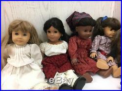 Lot of 6 American Girl Dolls with Clothing and Acessories