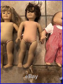 Lot of 6 Pleasant Company Dolls & pleasant company baby doll