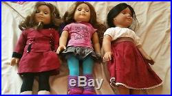 Lot of three american girl dolls