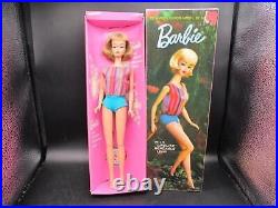 MIB 1966 Bendable Leg American Girl Barbie Doll LONG HAIR SILVER Ash Blonde