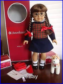 MOLLY, American Girl Doll with Book, Puppy and Accessories