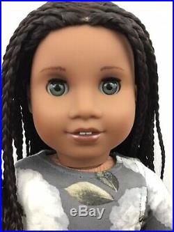 Malia Custom OOAK African American Girl Doll Melody Braided Black Hair Grey Eyes