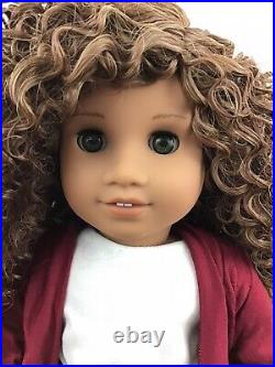 Maya Custom American Girl Doll OOAK Brown Ombre Curly Hair Hazel Eyes JLY 62