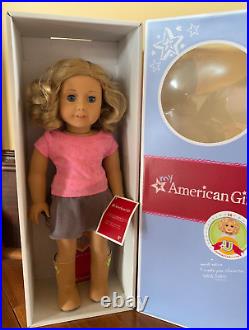 My American Girl Doll #56 Short Blond Curly Hair Blue Eyes 18 Doll