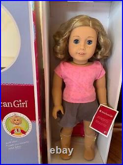 My American Girl Doll #56 Short Blond Curly Hair Blue Eyes 18 Doll