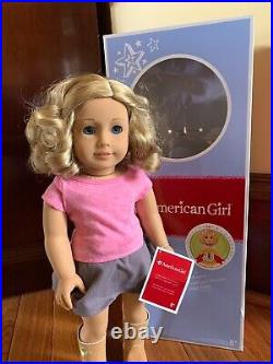 My American Girl Doll #56 Short Blond Curly Hair Blue Eyes 18 Doll