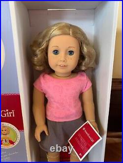 My American Girl Doll #56 Short Blond Curly Hair Blue Eyes 18 Doll