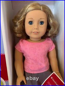 My American Girl Doll #56 Short Blond Curly Hair Blue Eyes 18 Doll
