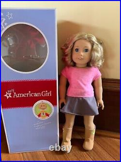 My American Girl Doll #56 Short Blond Curly Hair Blue Eyes 18 Doll